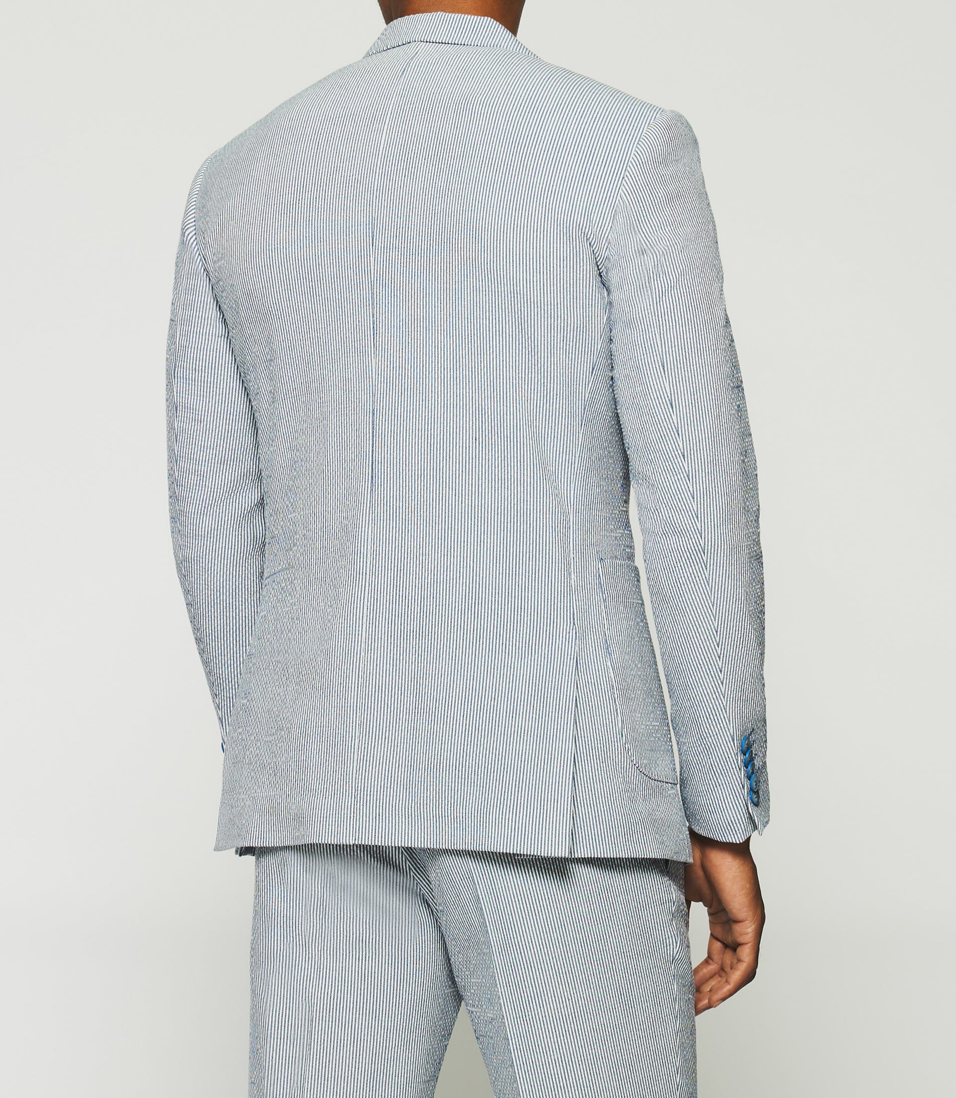 Veste séparable à rayures blanche et bleue CAPRI - IZAC