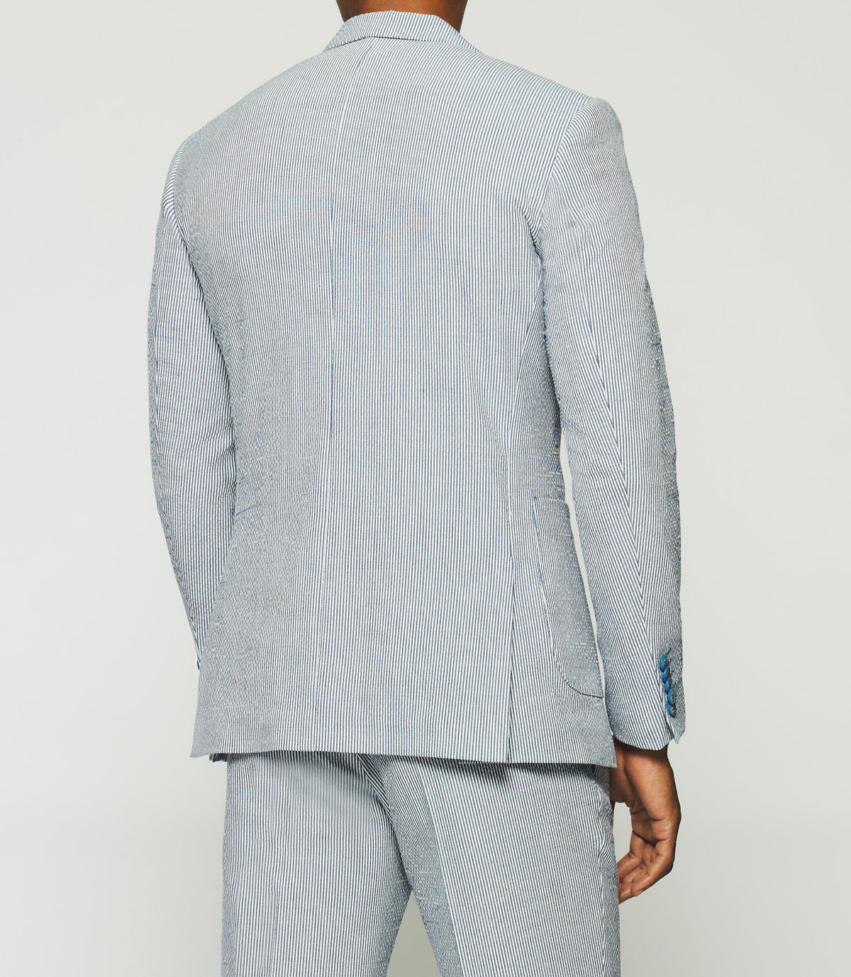 Veste séparable à rayures blanche et bleue CAPRI - IZAC