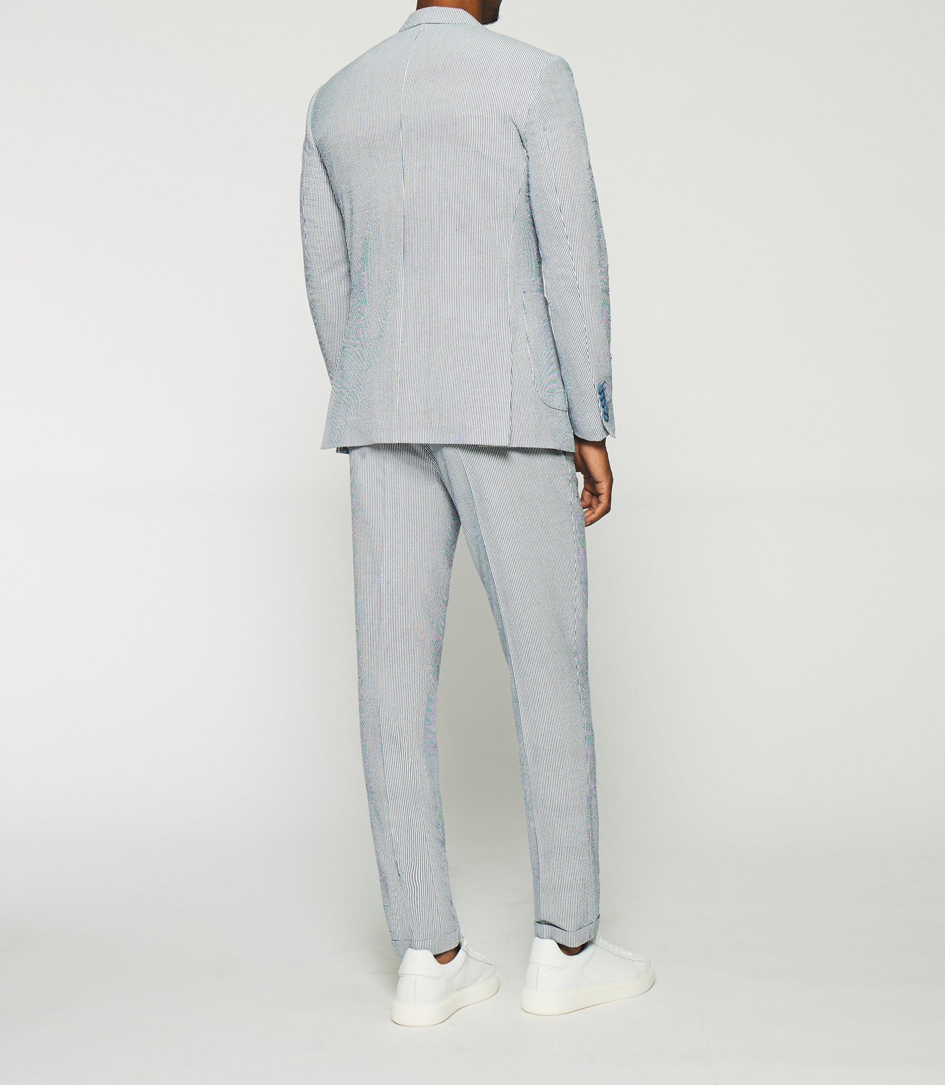 Veste séparable à rayures blanche et bleue CAPRI - IZAC