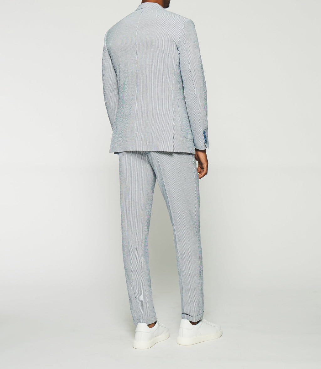 Veste séparable à rayures blanche et bleue CAPRI - IZAC