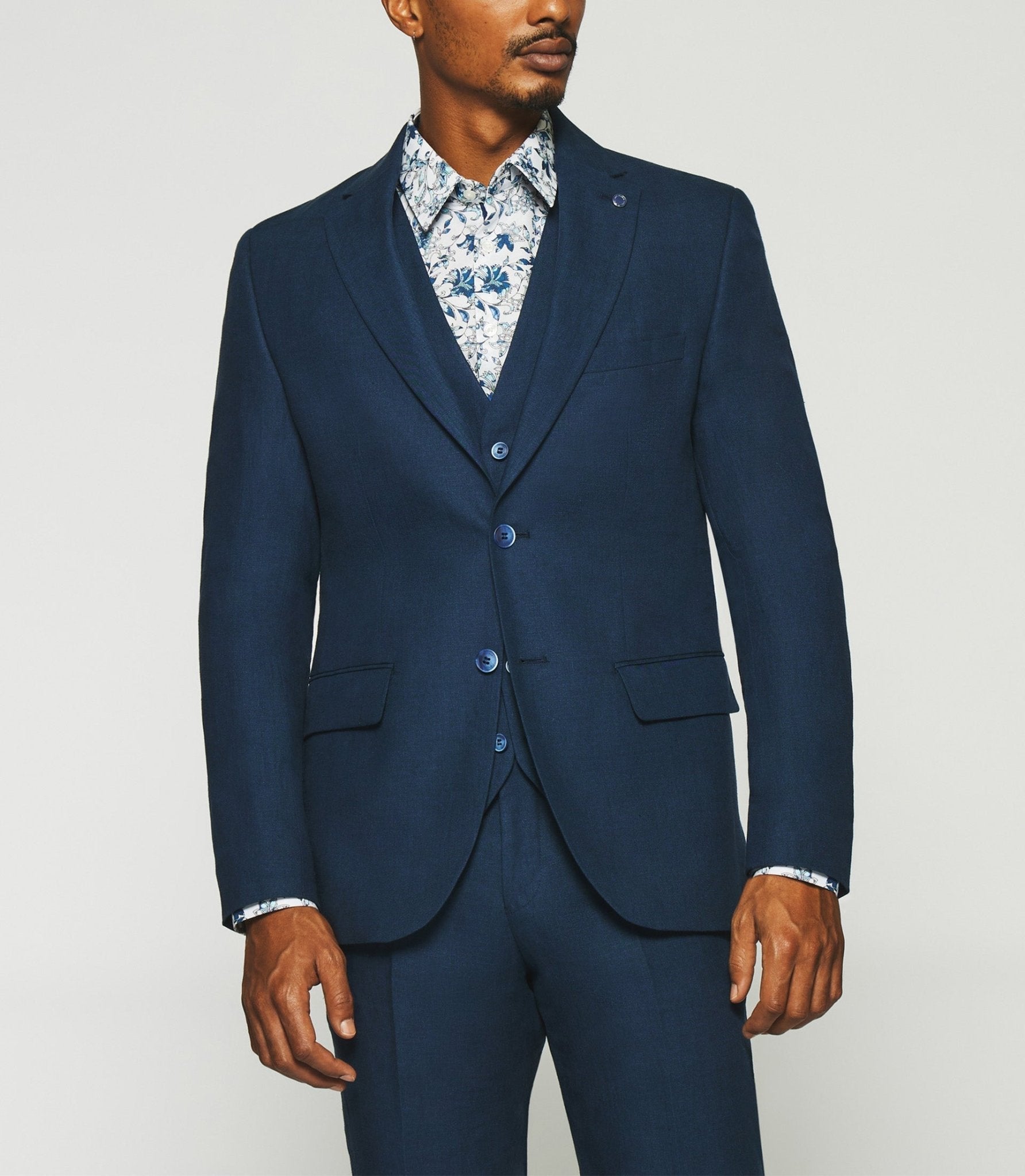 Veste en lin séparable marine - IZAC