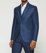 Veste séparable en lin marine CHANCE - IZAC