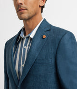 Veste ville séparable en lin bleu indigo - IZAC