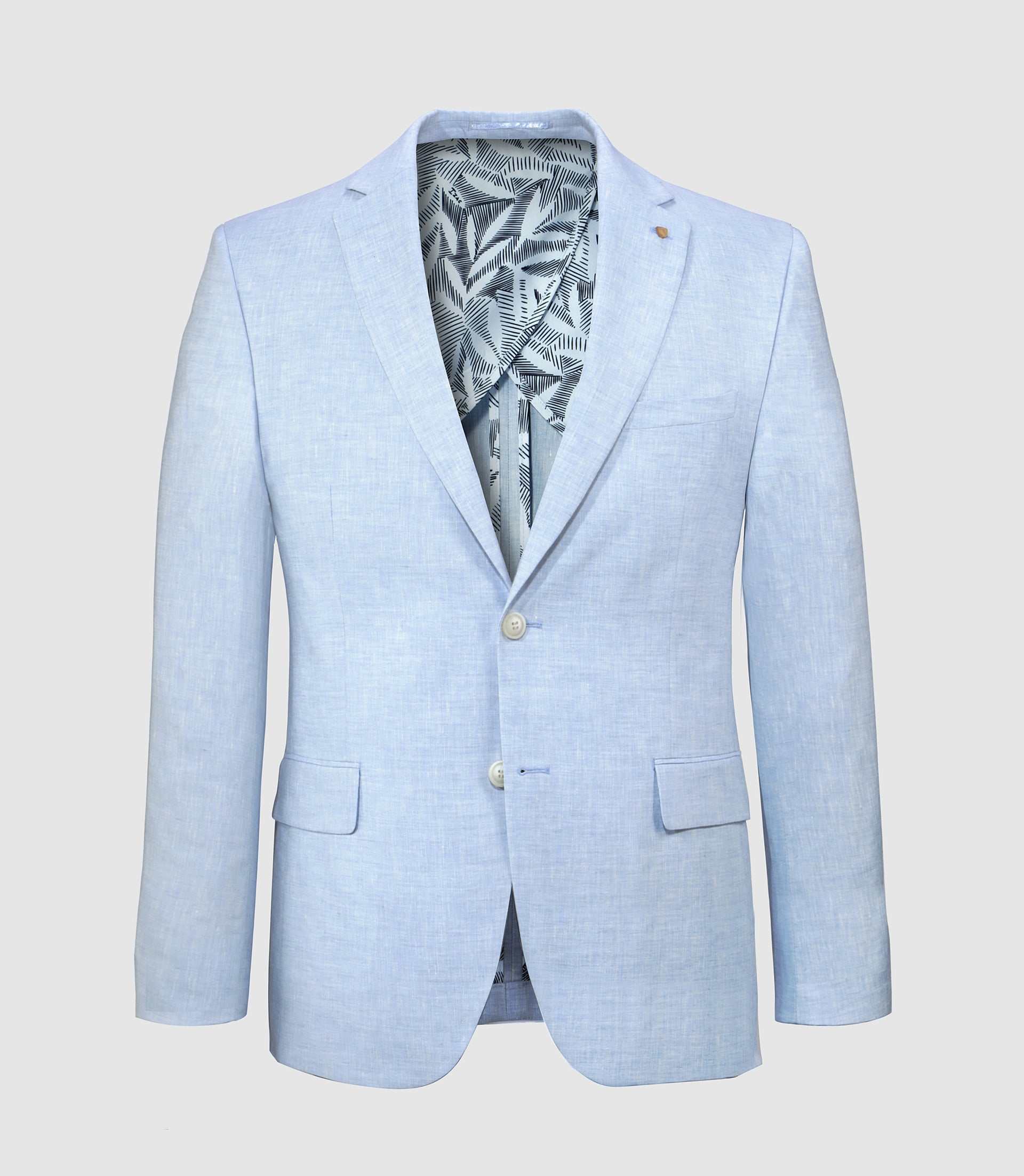 Veste ville 100% lin bleu ciel - IZAC