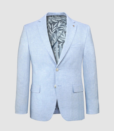 Veste ville 100% lin bleu ciel - IZAC