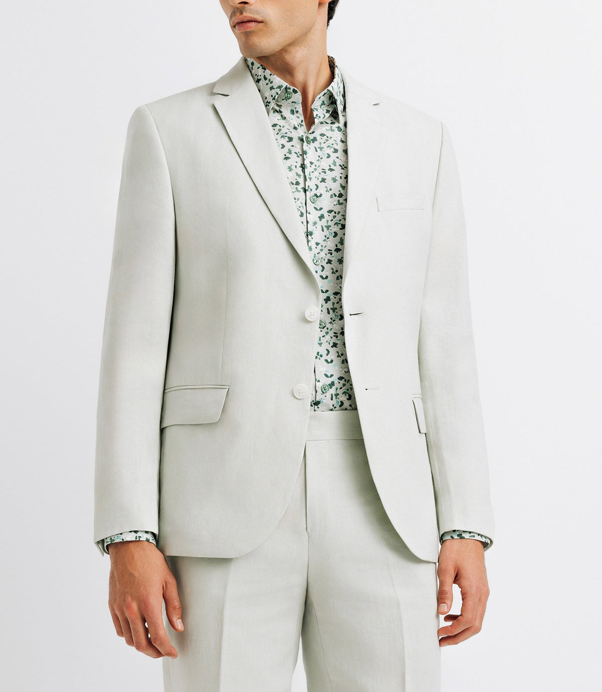 Veste ville 100% lin vert eau - IZAC
