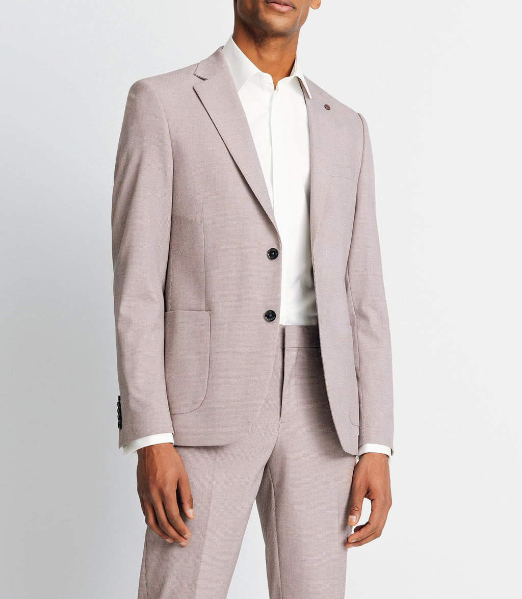 Veste ville motif pied de puce parme foncé - IZAC