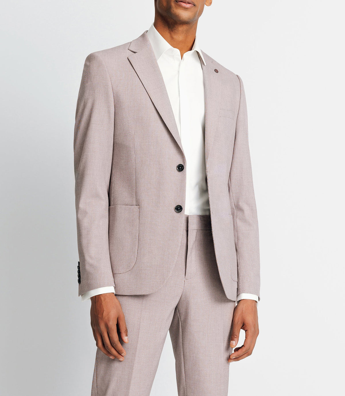 Veste ville motif pied de puce parme foncé - IZAC
