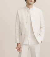 Veste ville col mao lin écru - IZAC