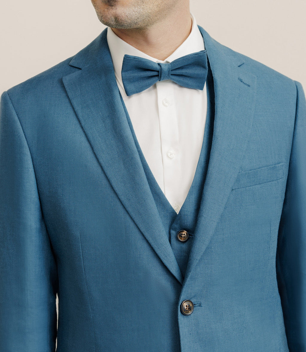 Veste ville 100% lin séparable bleu vert - IZAC