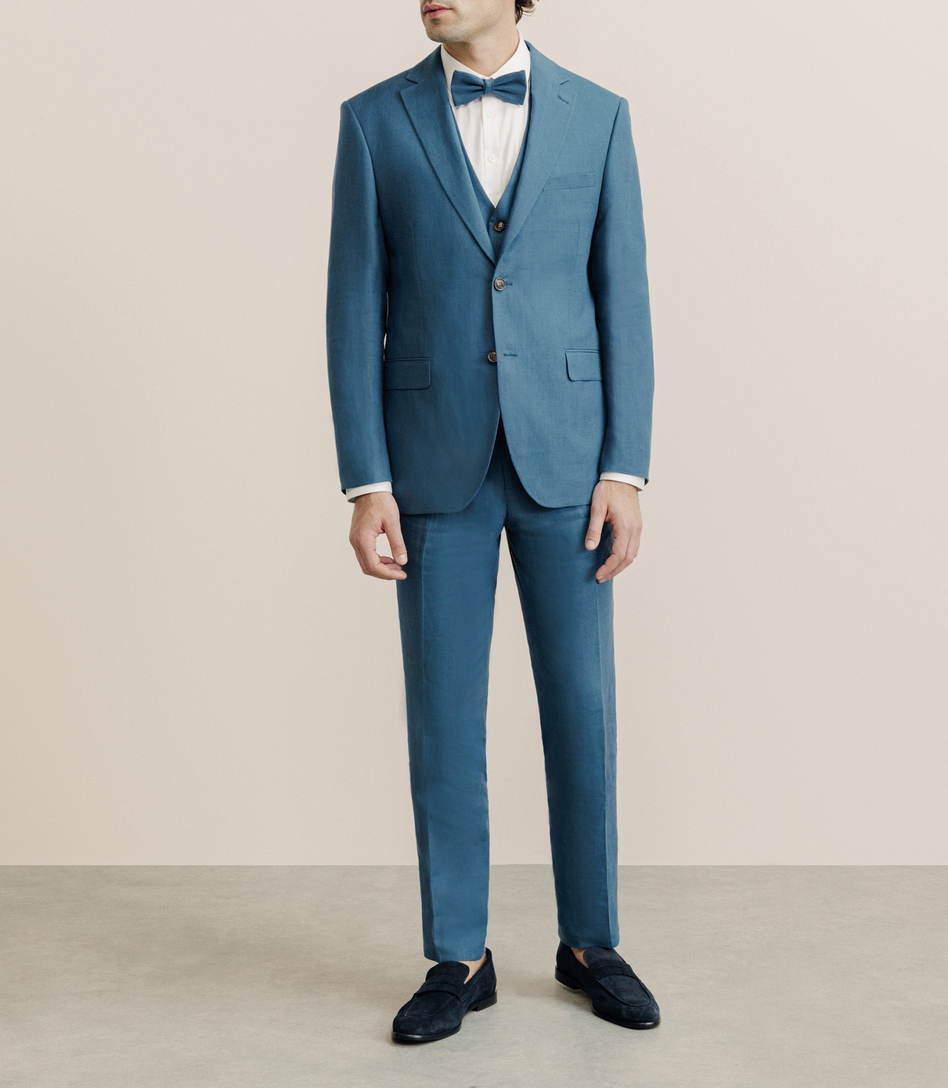 Veste ville 100% lin séparable bleu vert - IZAC