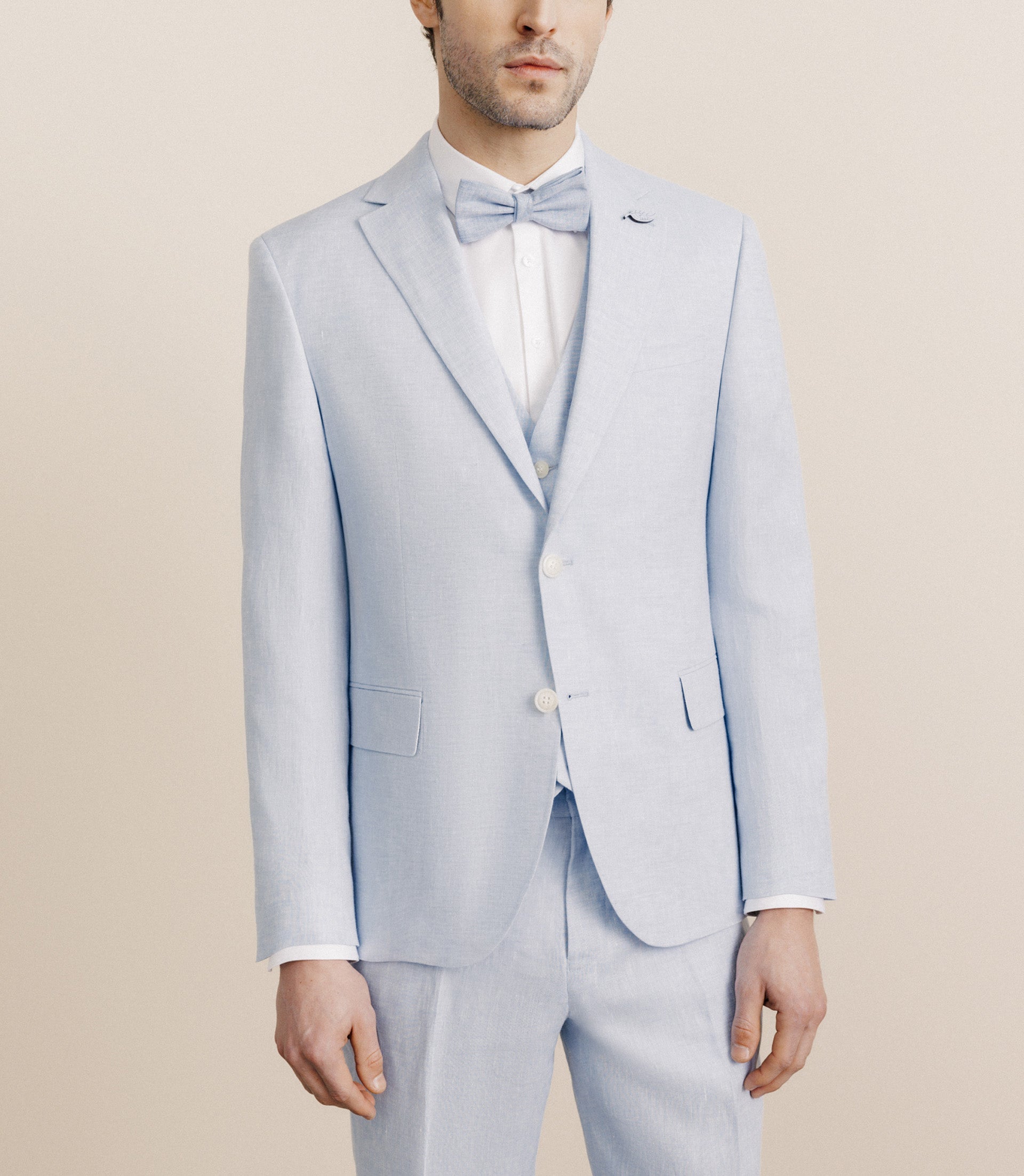 Veste ville 100% lin séparable bleu ciel - IZAC