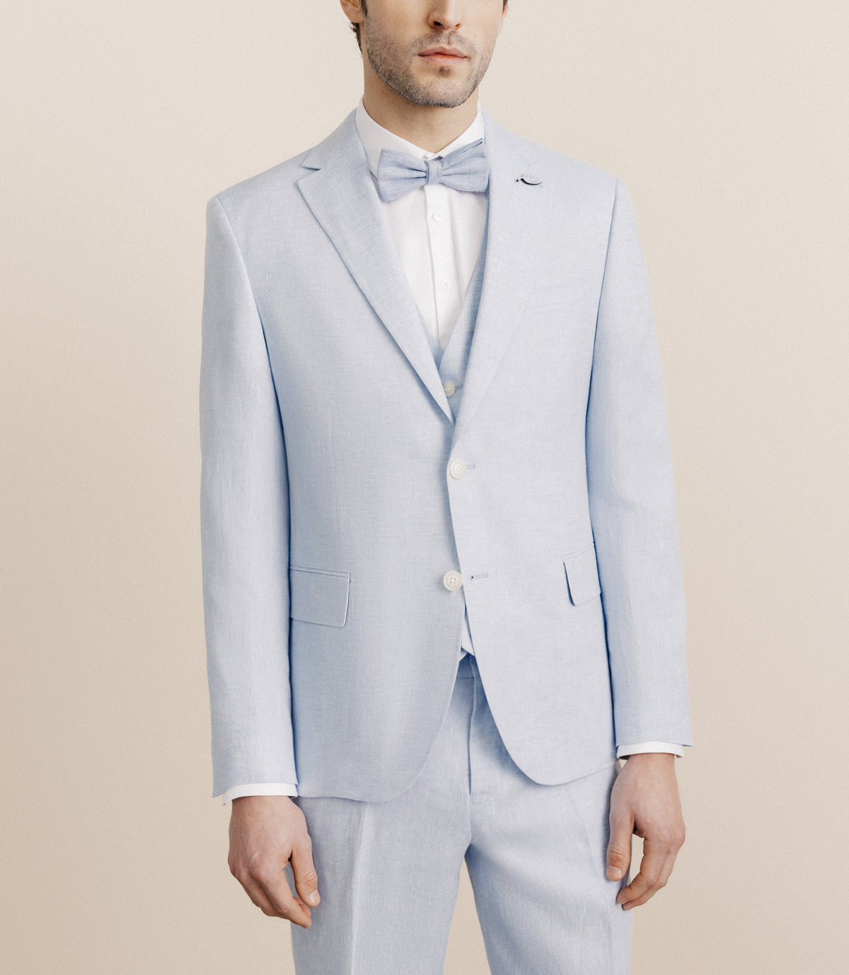 Veste ville 100% lin séparable bleu ciel - IZAC
