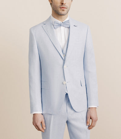 Veste ville 100% lin séparable bleu ciel - IZAC