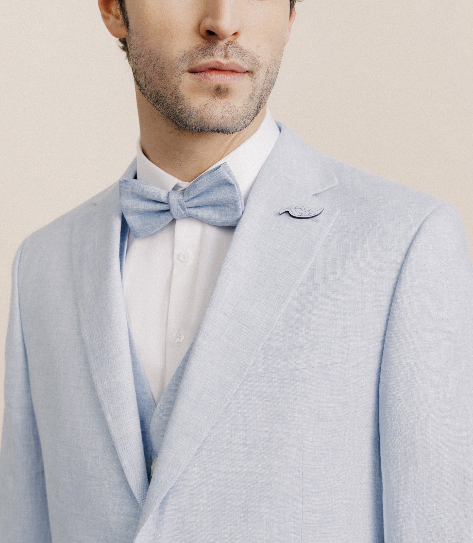 Veste ville 100% lin séparable bleu ciel - IZAC