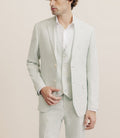 Veste ville 100% lin séparable vert eau - IZAC