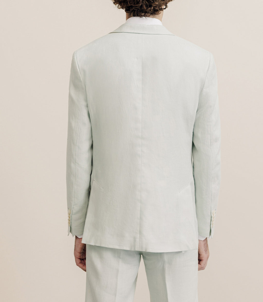 Veste ville 100% lin séparable vert eau - IZAC