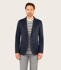 Veste ville en satin de coton marine - IZAC