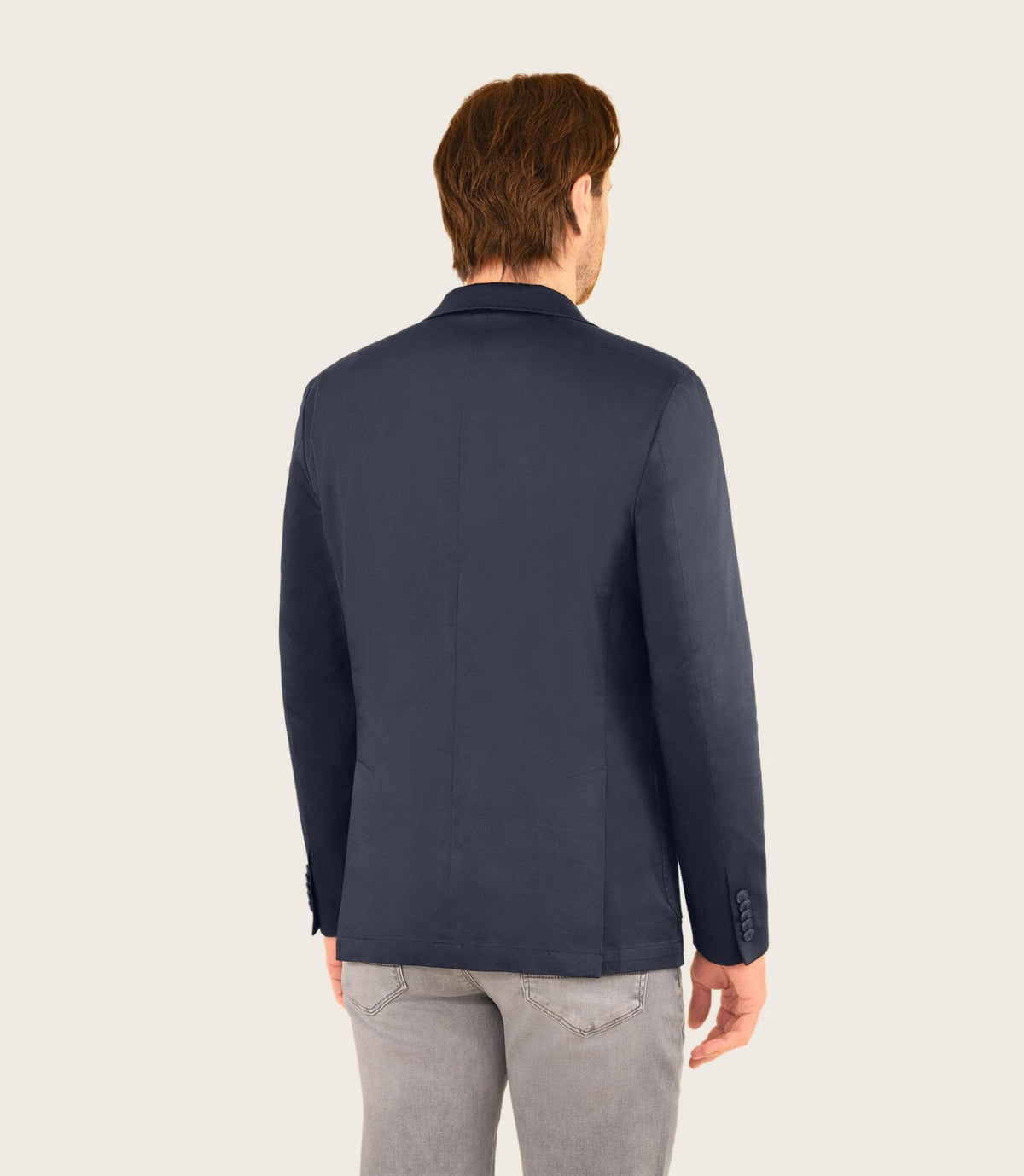 Veste ville en satin de coton marine - IZAC