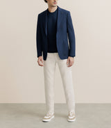 Veste en tissu armuré marine - IZAC