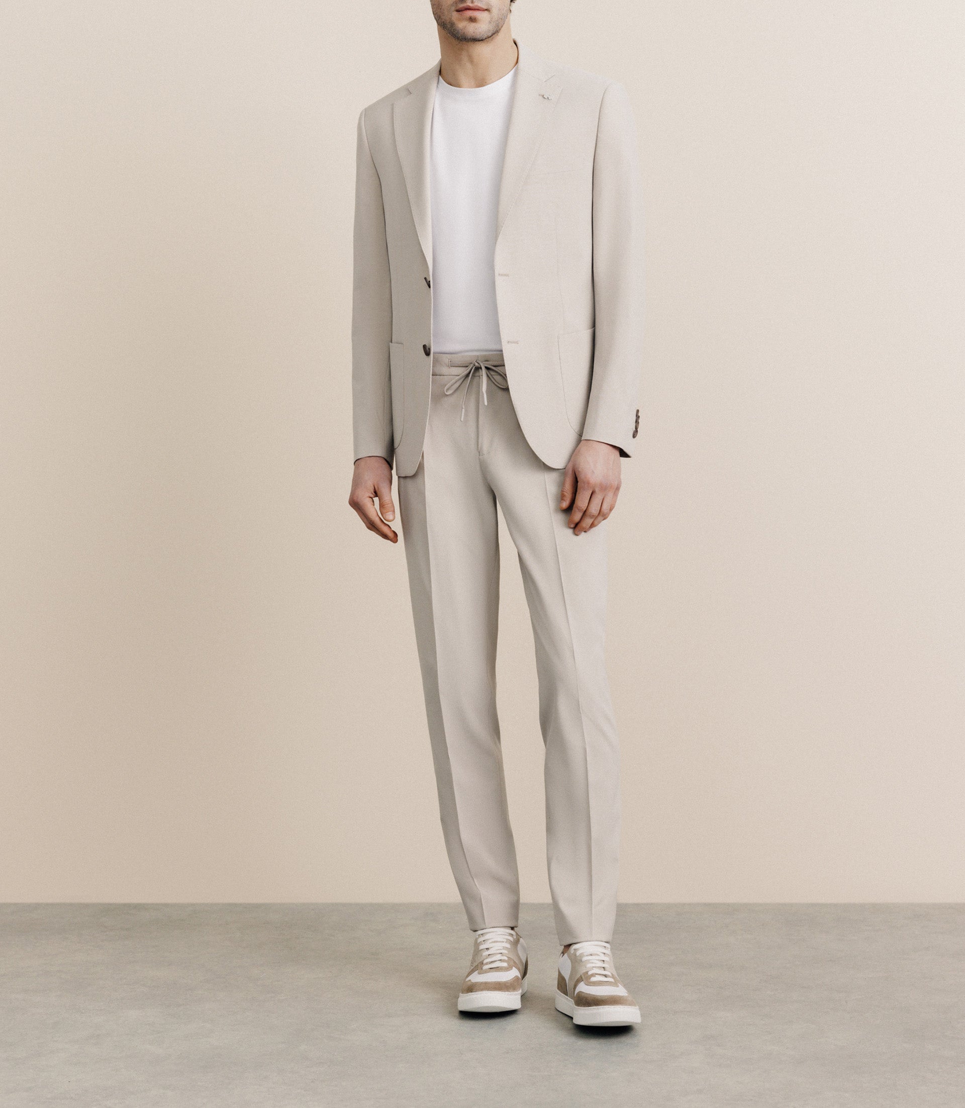 Veste en tissu armuré mastic - IZAC
