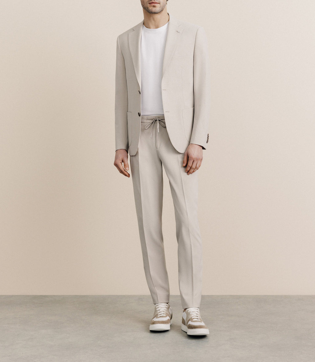 Veste en tissu armuré mastic - IZAC