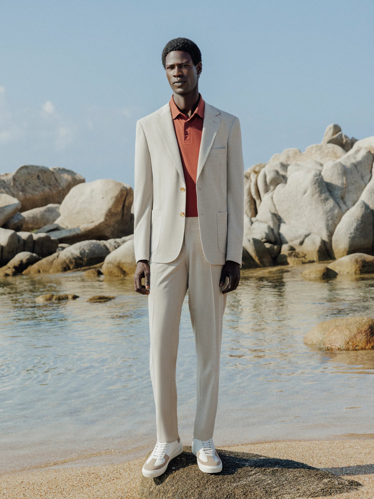 Veste ville seersucker beige - IZAC