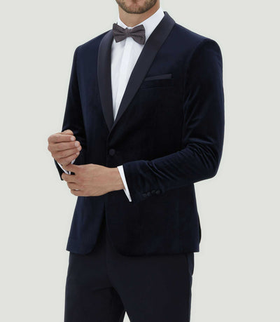 Veste en velours marine "Empire" - IZAC