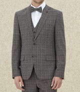 Veste ville Prince de Galles beige "Empreinte" - IZAC