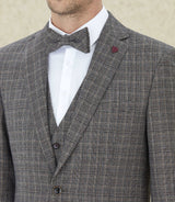 Veste ville Prince de Galles beige "Empreinte" - IZAC