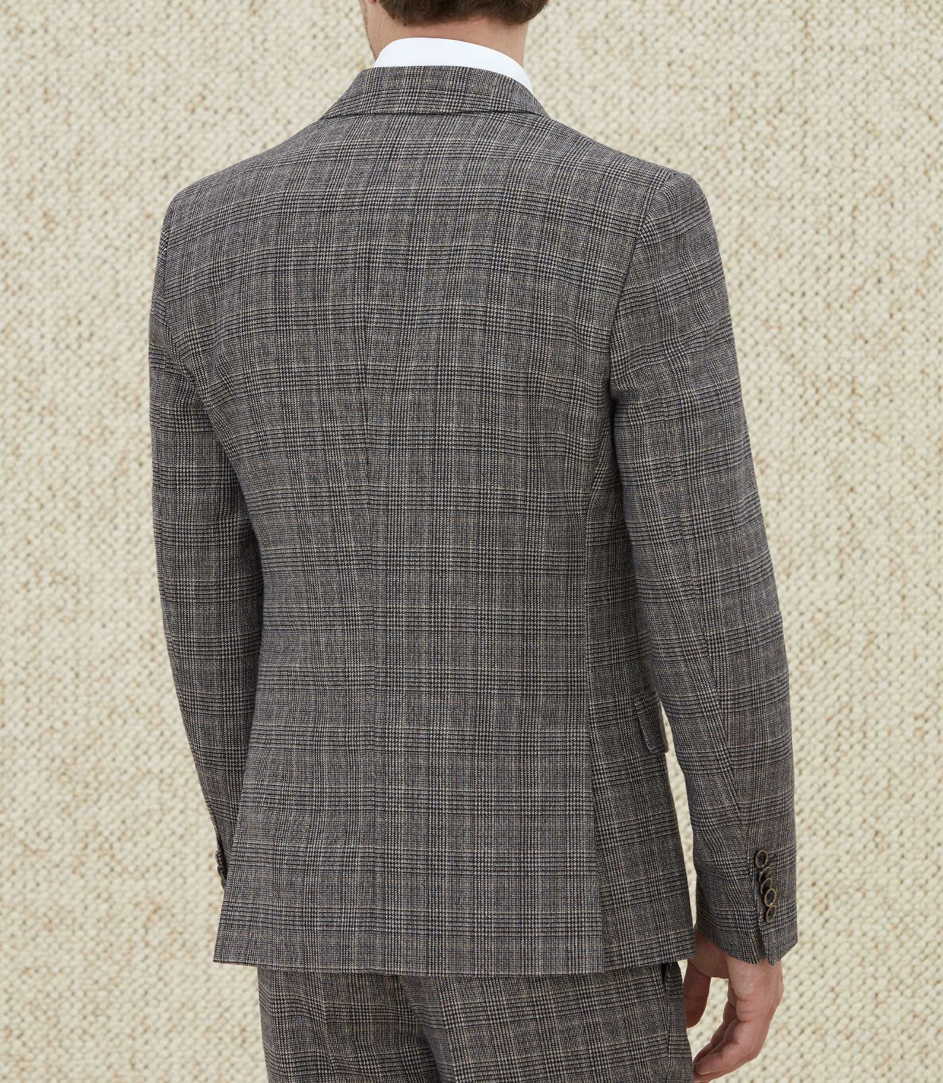 Veste ville Prince de Galles beige "Empreinte" - IZAC