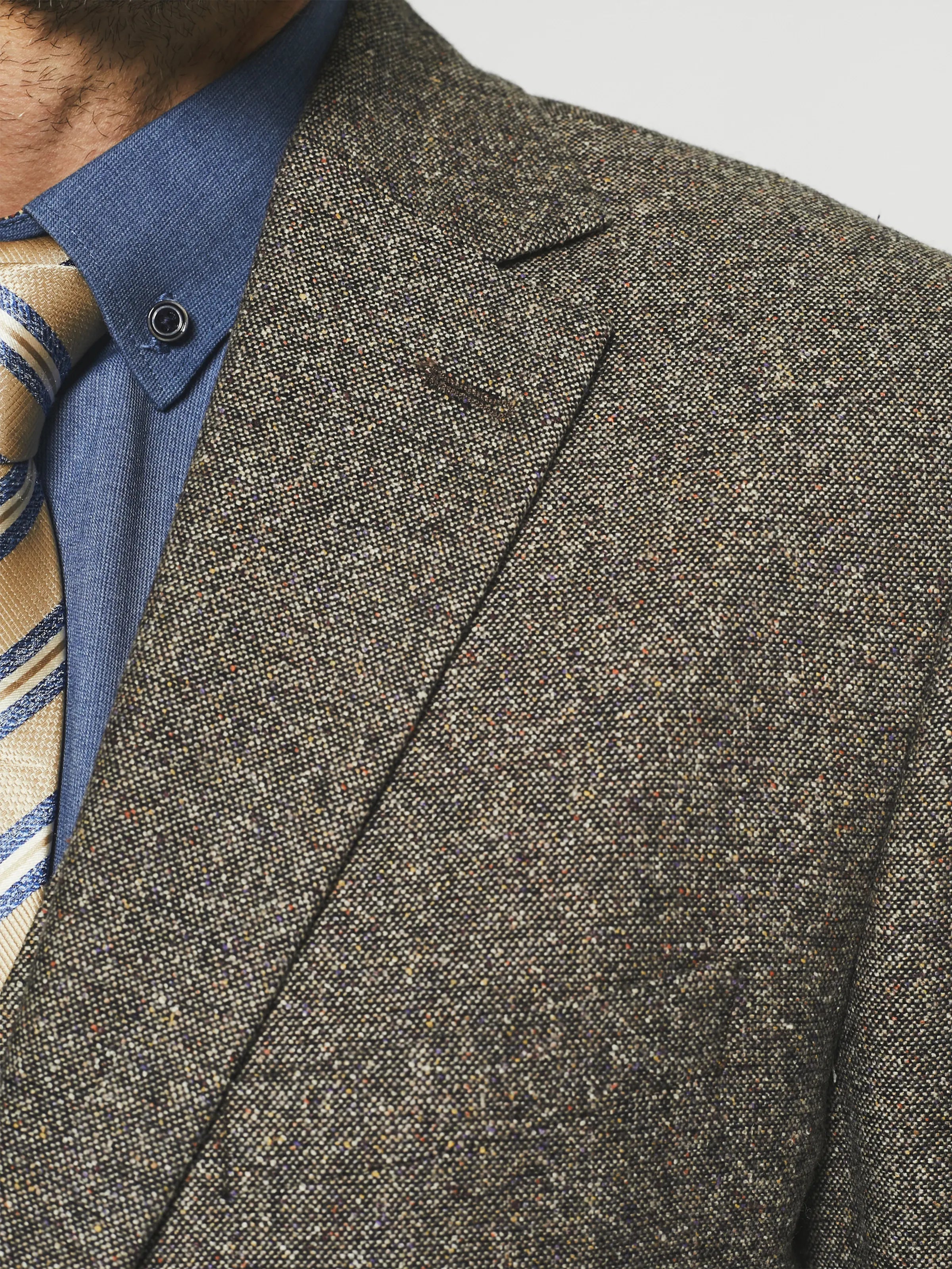 Veste ville en tweed marron SABLE - IZAC