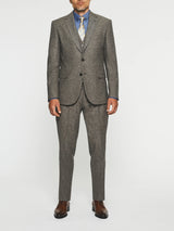 Veste ville en tweed marron SABLE - IZAC
