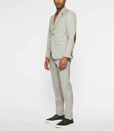 Veste à carreaux esprit Prince de Galles beige SWING - IZAC