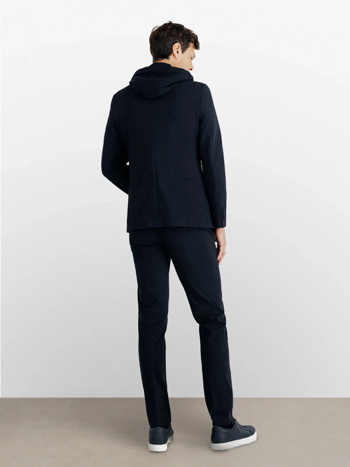 Veste en maille avec parementure marine - IZAC