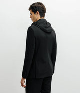 Veste en maille avec parmenture noire - IZAC