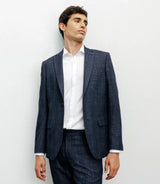 Veste ville Prince de Galles bleu d - IZAC