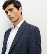 Veste ville Prince de Galles bleu d - IZAC