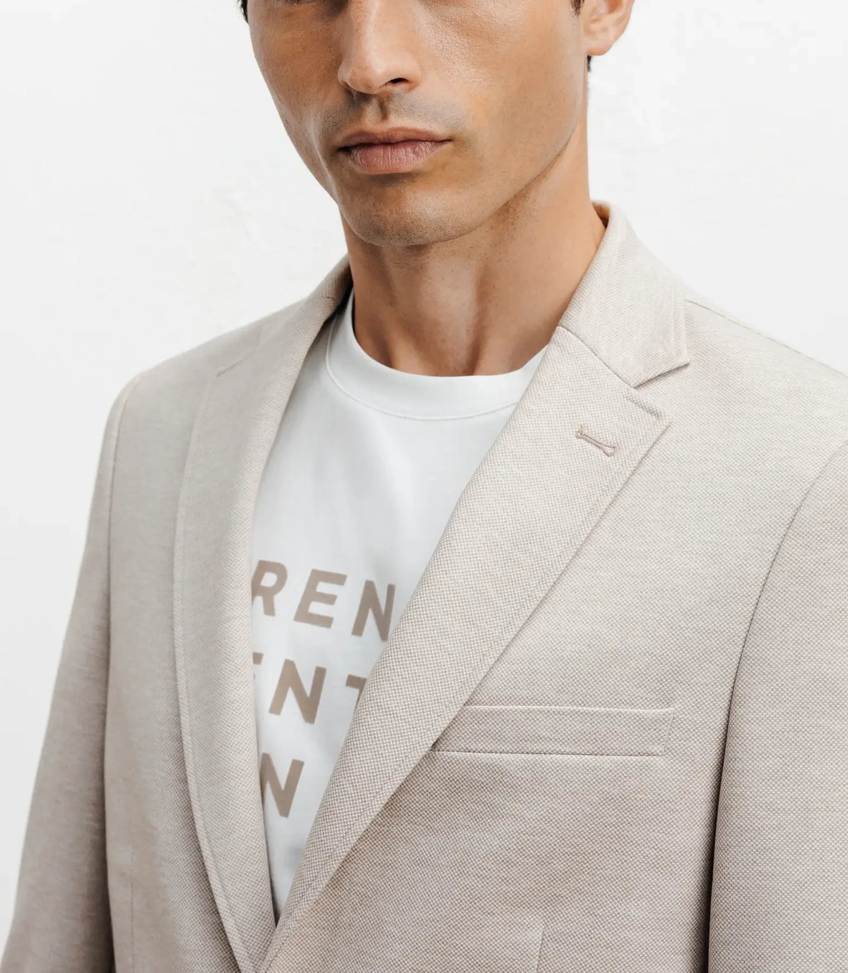 Veste ajustée en maille beige - IZAC