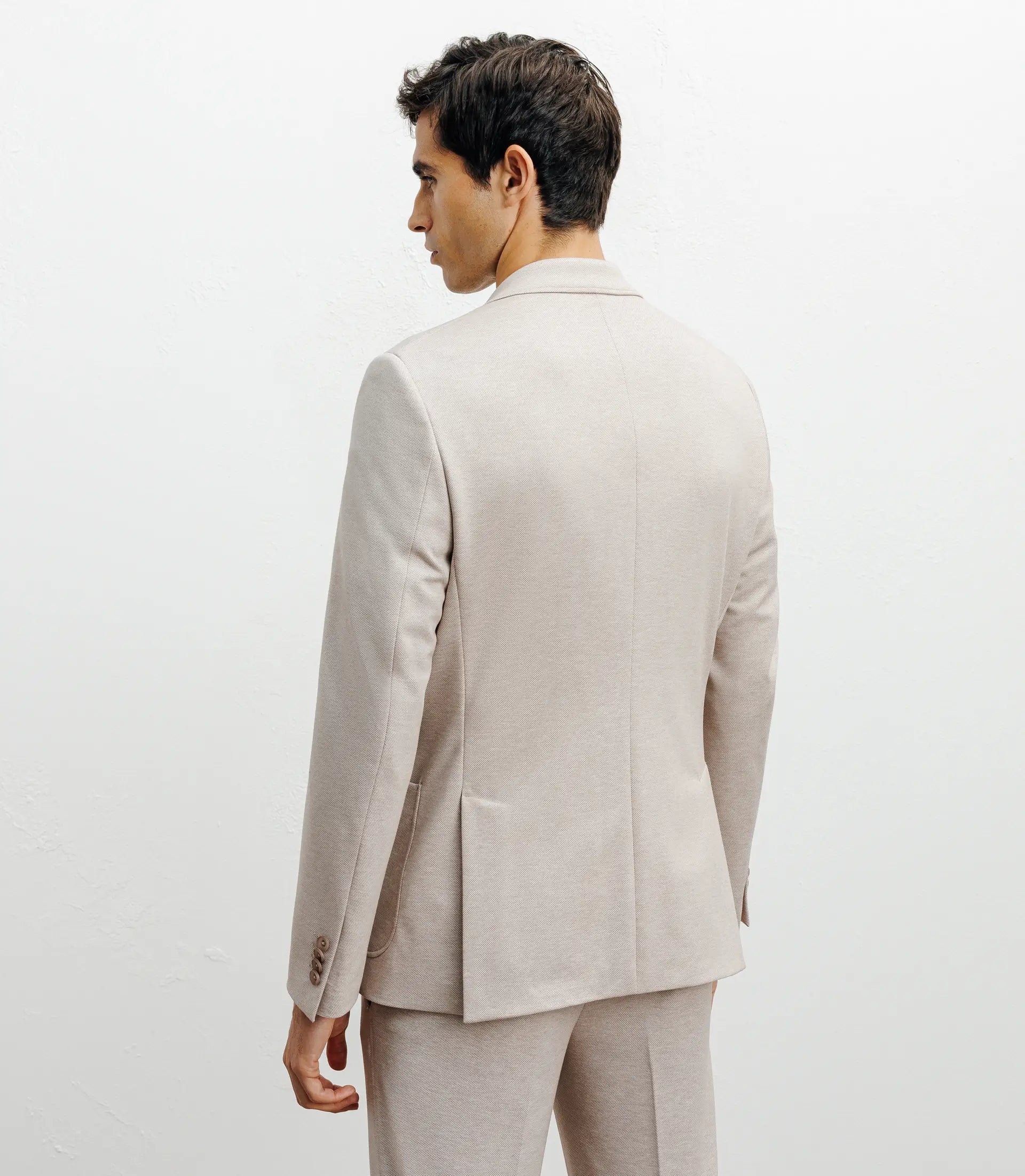 Veste ajustée en maille beige - IZAC
