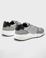Sneakers cuir et textile gris "Emilio" - IZAC