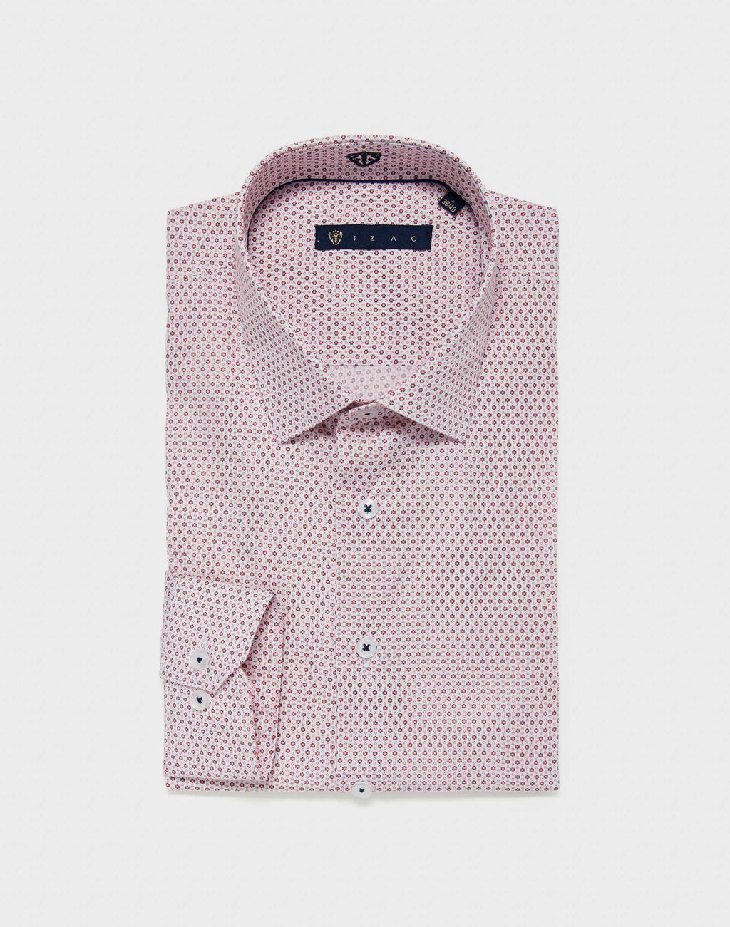 Chemise micro motif rose - IZAC
