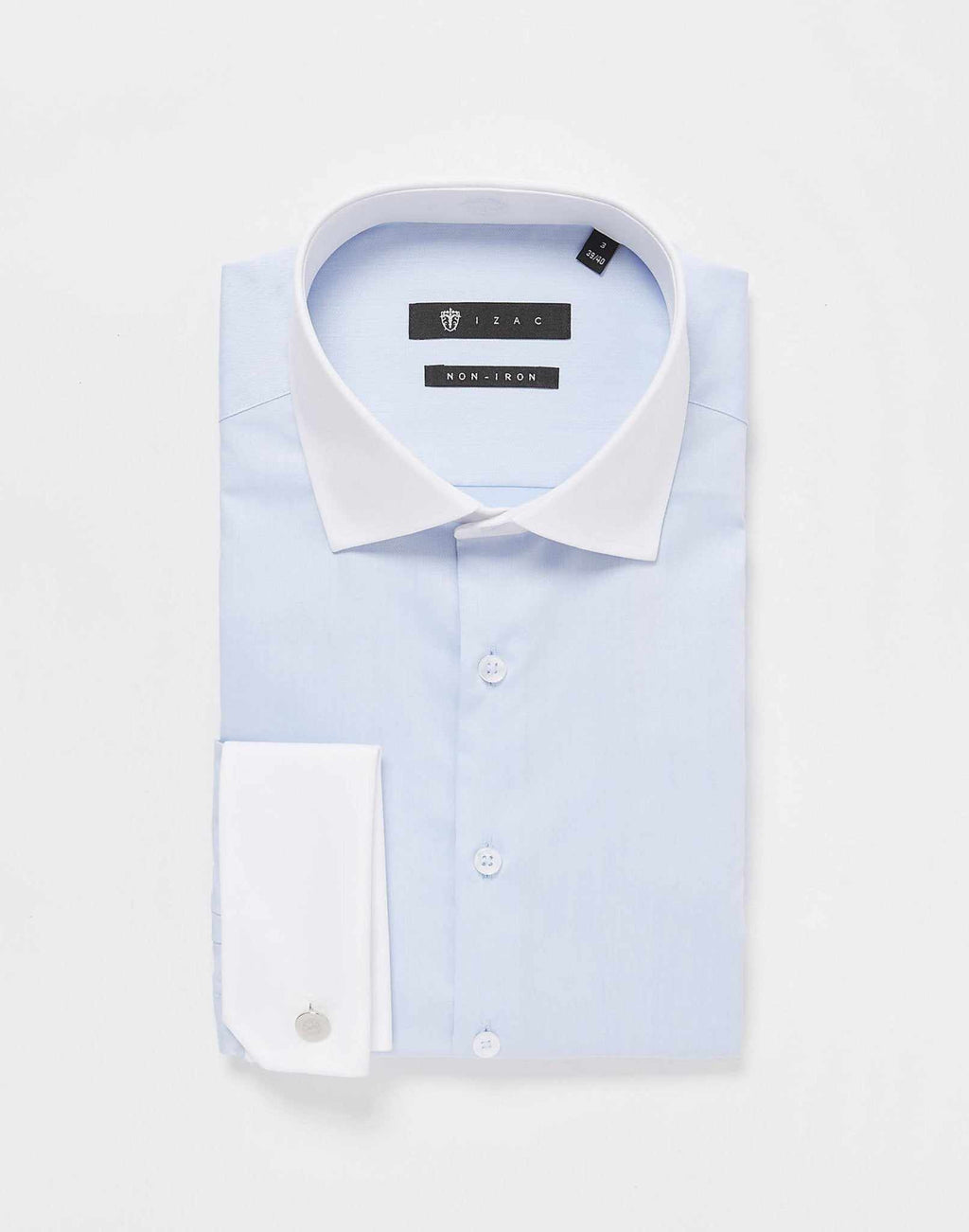 Chemise ajustée non - iron ciel - IZAC
