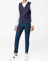 Gilet rayé bleu marine - IZAC