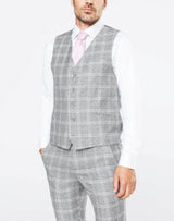 Gilet ville carreaux gris - IZAC