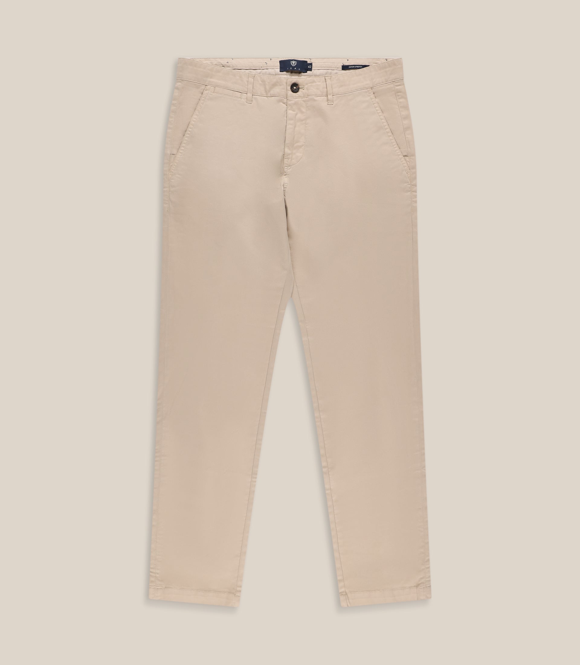 Pantalon coton stretch beige - IZAC