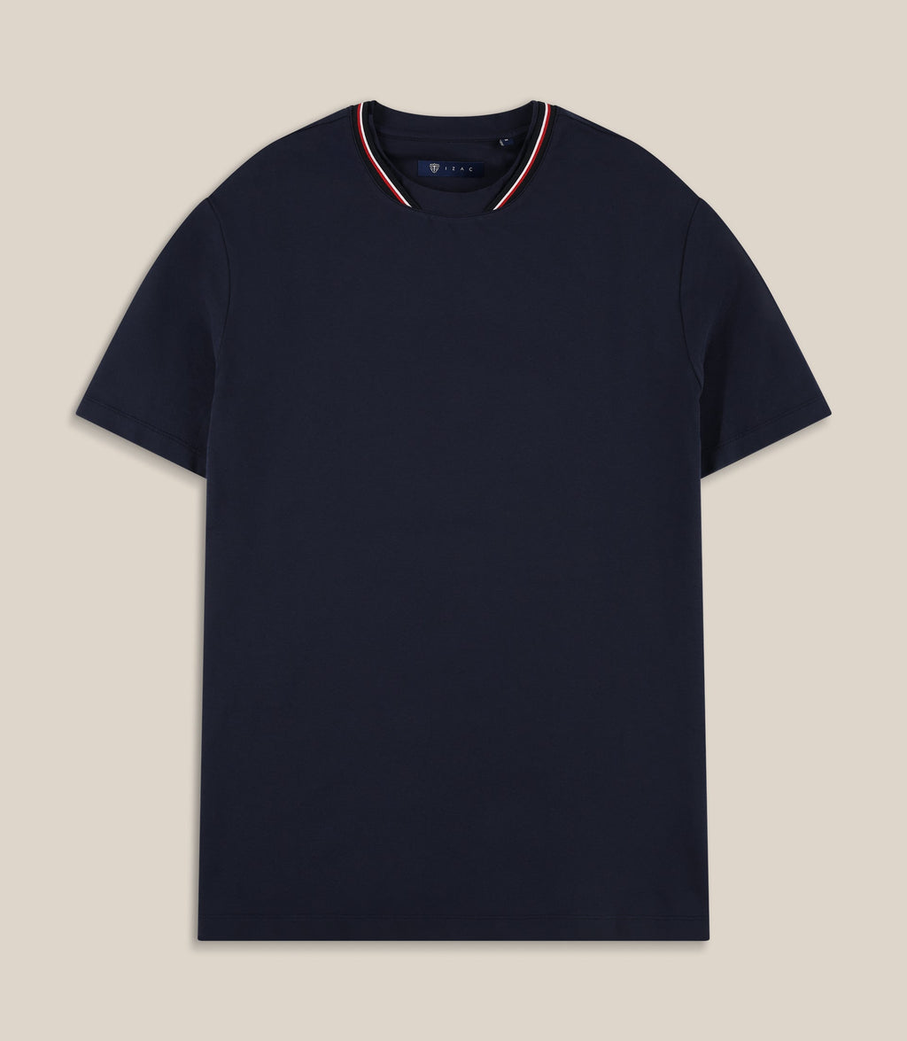T-shirt col teddy marine - IZAC