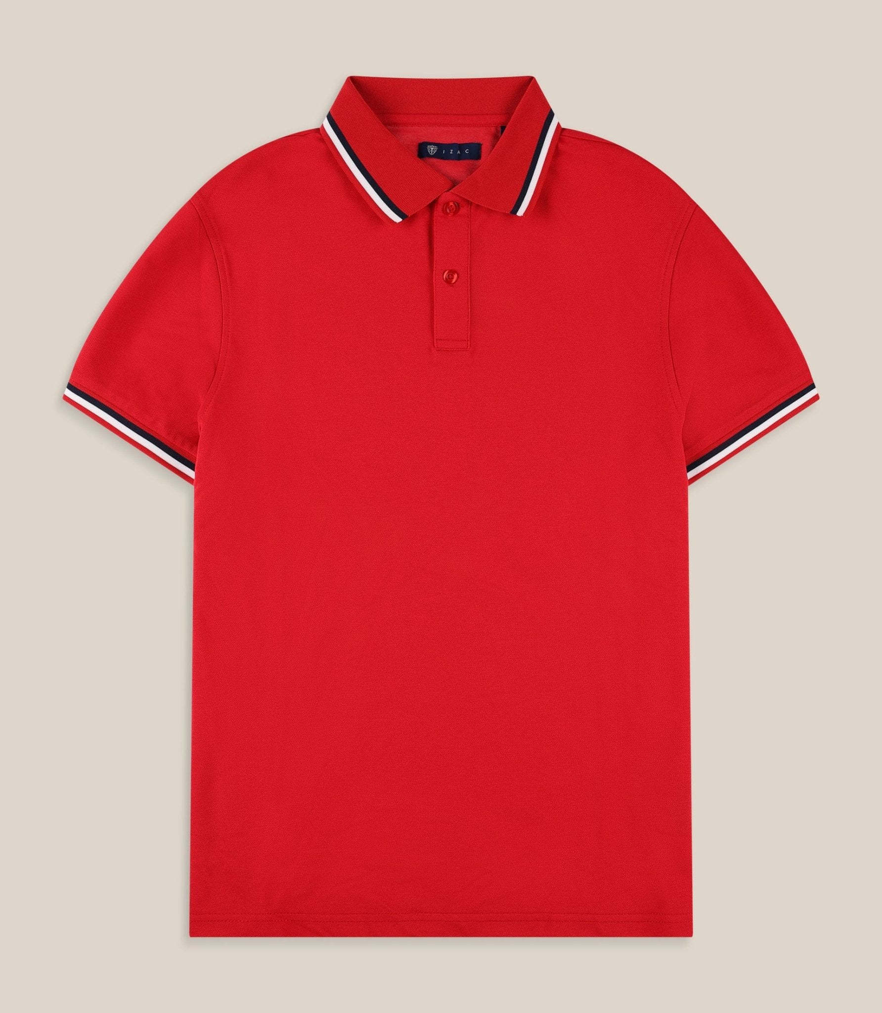 Polo en maille piquée rouge - IZAC
