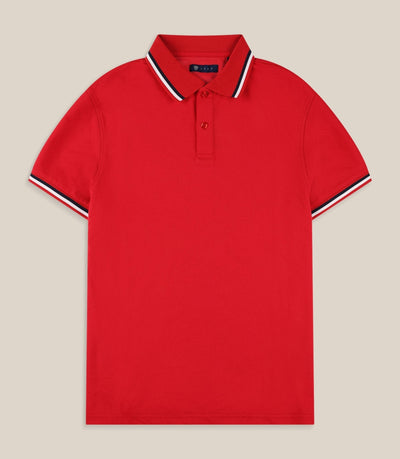 Polo en maille piquée rouge - IZAC