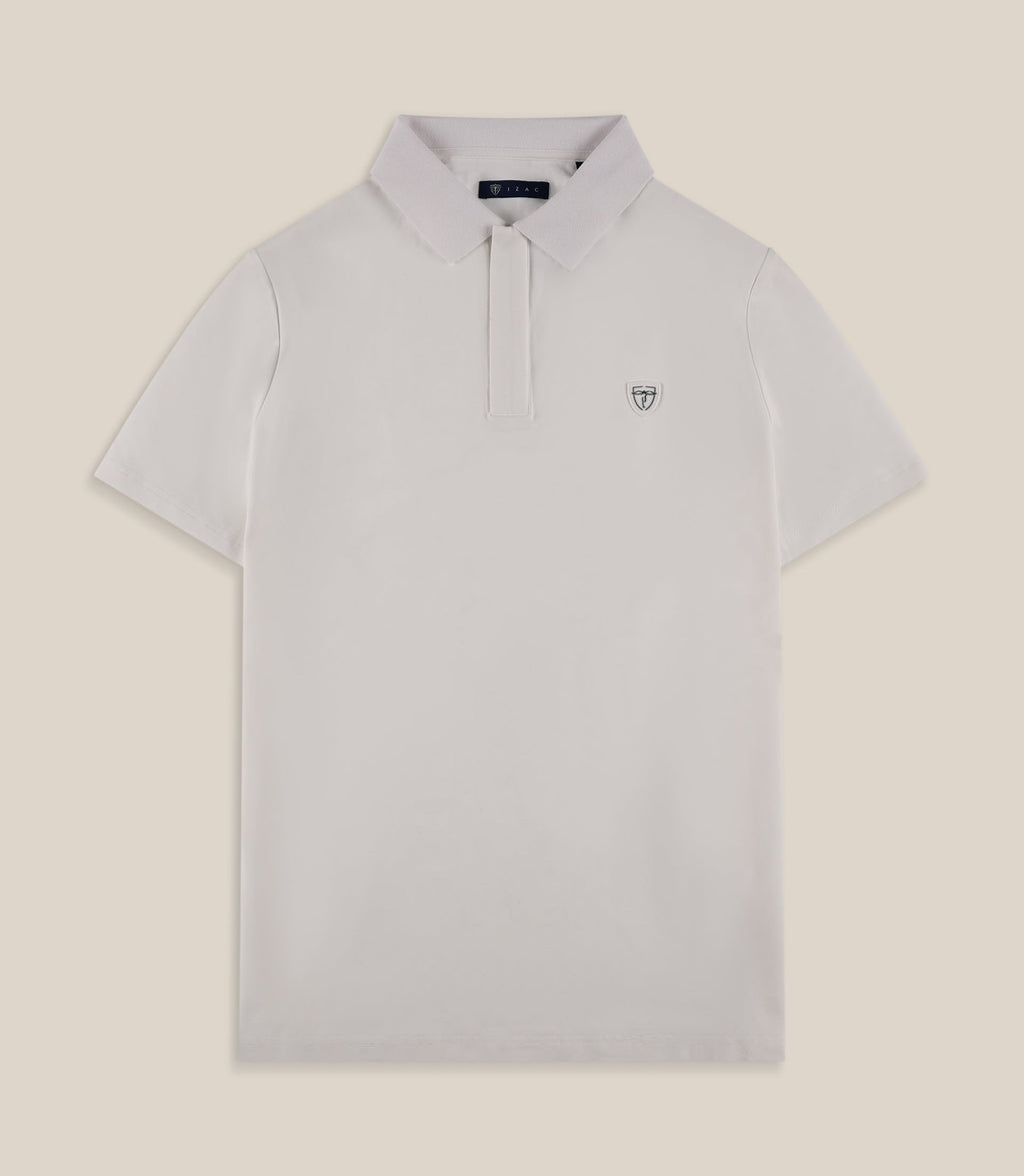Polo manches courtes blanc - IZAC